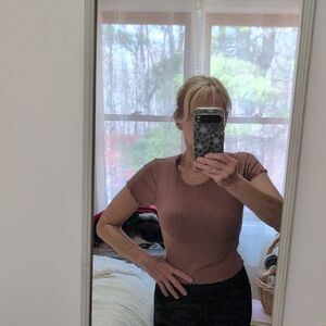 Bozzolo Women's Tan Short Sleeve Top